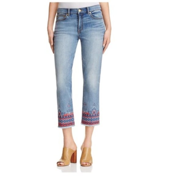 Tory Burch Embroidered Jeans 